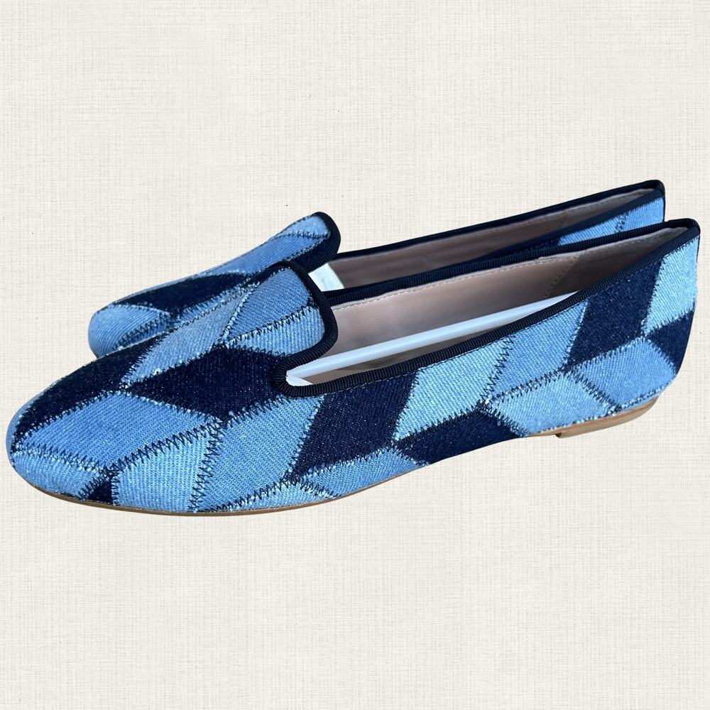 Sundance Denim Shades Loafers Navy Blue Patchwork EU 40 US 8.5 NWB - Picture 8 of 9